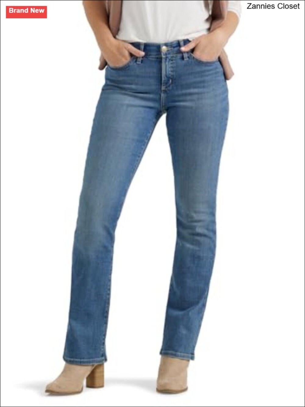 Lee Women's Ultra Lux Comfort Flex Motion Bootcut Jeans Mid Rise Regular Fit